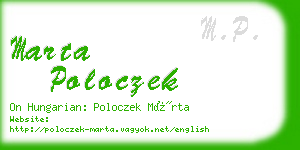 marta poloczek business card